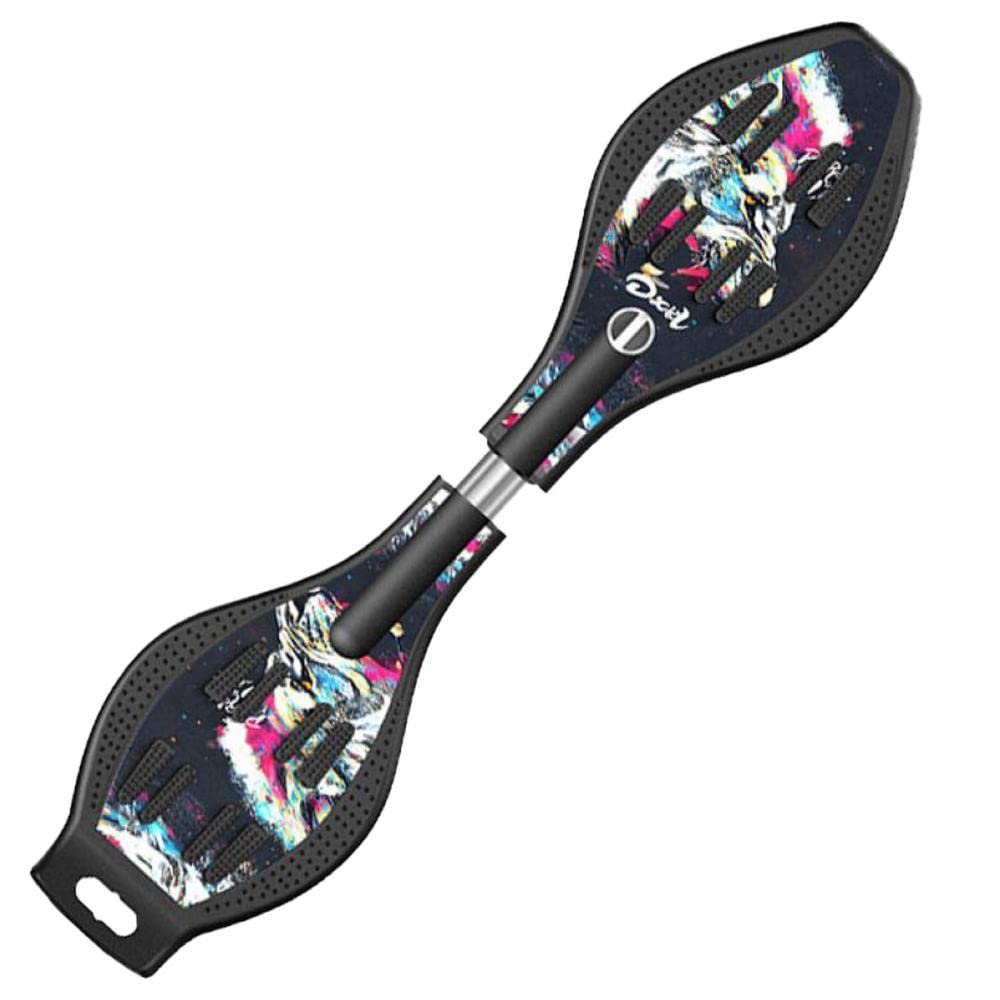 Magnitt Deluxe Junior Caster Board in Amazing Blue Color, with Illuminating Wheels for More Excitement, Fun and Visibility, Durable Twistboard for Teenagers, Adults and Professional