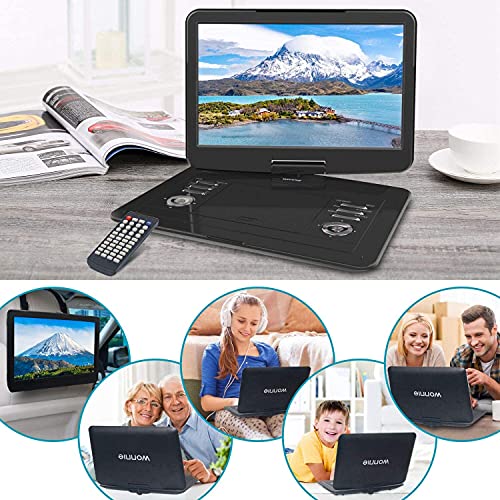 WONNIE - Lettore DVD portatile da 15,5 pollici