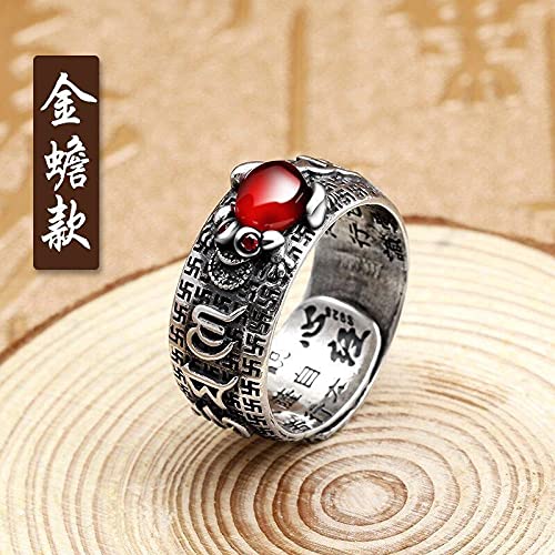 Pingyongchang Feng Shui PiXiu Mantra Protection Wealth Ring Amult Pi Xiu Adjustable Ring for Men Women Father's Day Mother's Day2