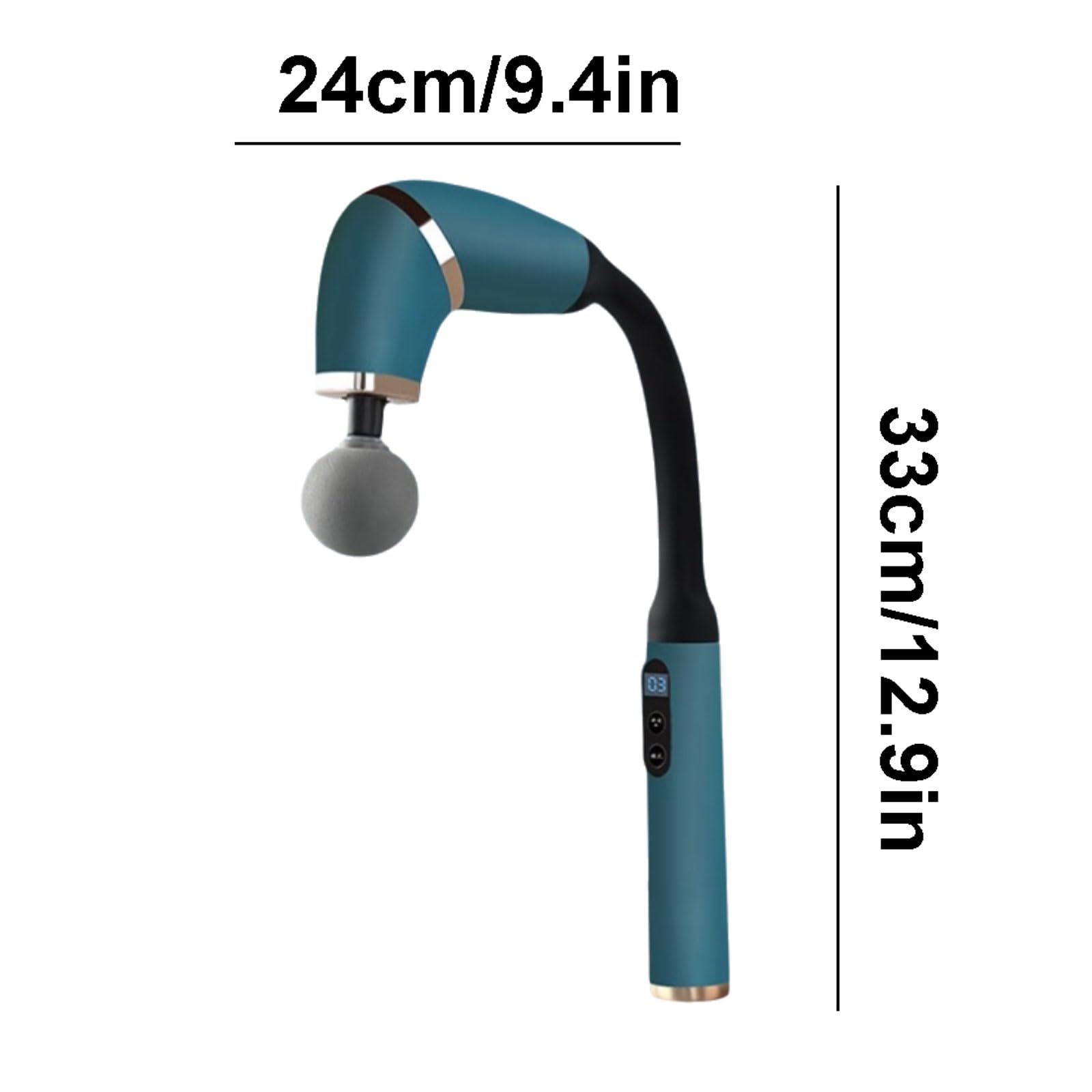 Muto Pistola for massaggio in plastica con 4 testine massaggianti, massaggiatore elettrico a percussione for tutto il corpo, portatile, for uso domestico e in ufficio. compatto(Groen)