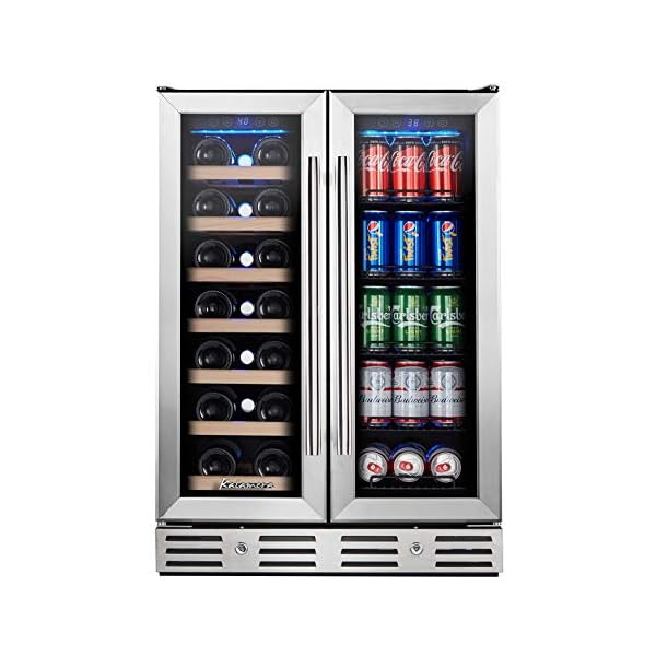 Kalamera Wine Fridge, 24 inch Built in Wine and Beverage Refrigerator