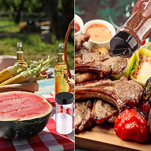 36 Pcs 3 oz Clear Plastic Spice Jars, Spice Bottles Seasoning Containers Jars Shaker Condiment Pots, for Kitchen Storing Pepper Herbs Powders Salt Dry Goods, Flip Cap To Pour Or Sifter, Label and Lids