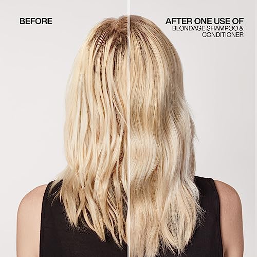 Image of Redken Blondage Color Depositing Purple Conditioner For Blonde Hair - Tones & Moisturizes Brassy Hair