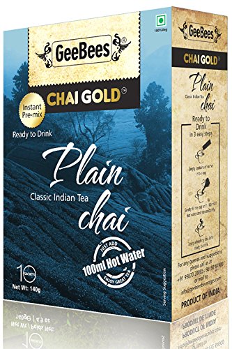 GeeBees Chai Gold Instant Premix Plain Tea Sweetened, 140g
