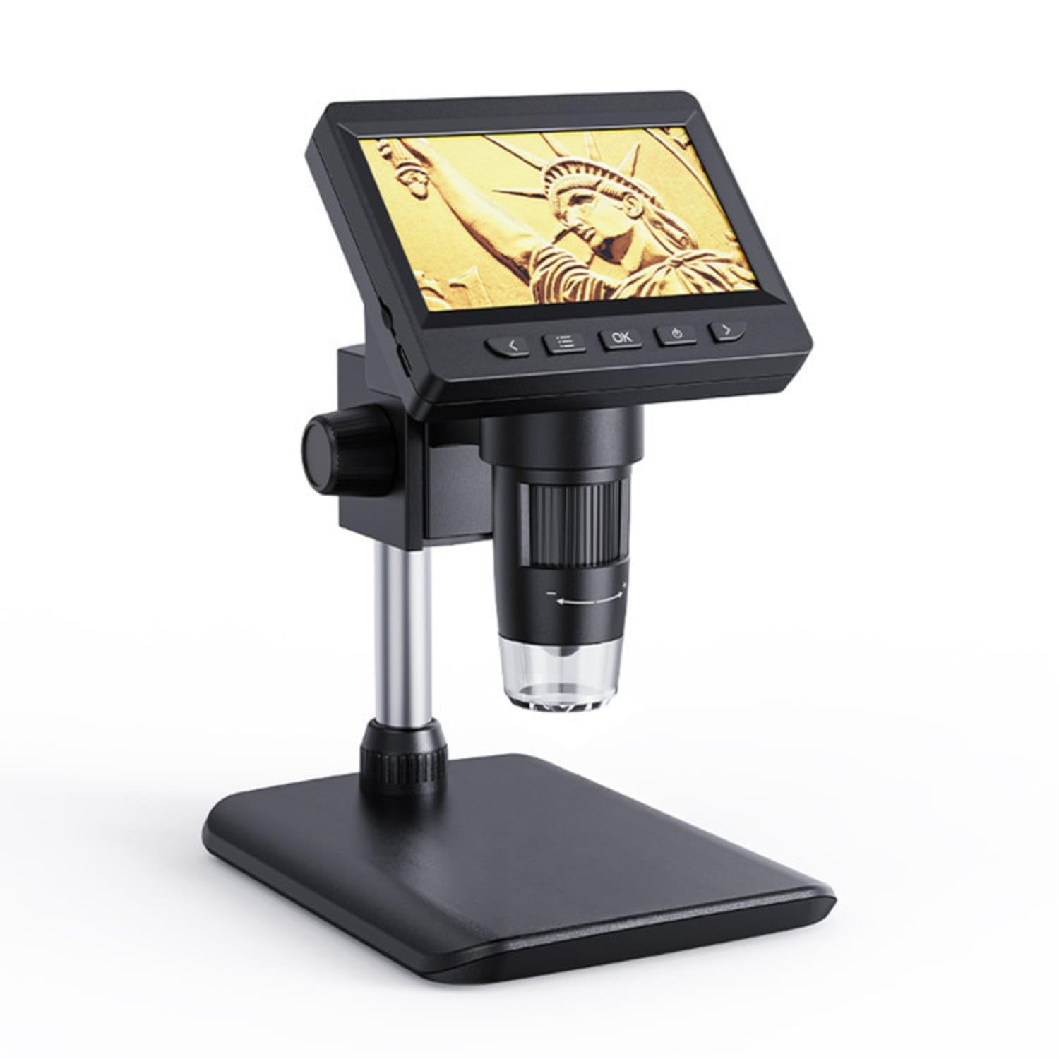 Portable Microscope with Screen Rechargeable Digital Handheld Microscope Cordless Digital Magnifying Glass Compact for Hobbyists, Technicians, Students, Electronics Repair, Classroom, 307C Black-image-34