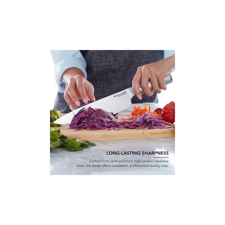 KitchenAid-Slim-Two-Tone-Knife-Block-Set-with-Built-In-Knife-Sharpener-High-Carbon-Stainless-Steel-Kitchen-Knives-Sharp-Kitchen-Knife-Set-with-Block-14-Piece-White KitchenAid Slim Two-Tone Knife Block Set with Built-In Knife Sharpener, High Carbon Stainless Steel Kitchen Knives, Sharp Kitchen Knife Set with Block, 14-Piece, White