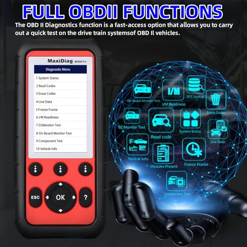 Autel MaxiDiag MD808 Pro OBD2 Scanner, All System Diagnostic Scan Tool, Upgraded of MaxiCheck Pro/MD808/MD806 Pro/MD802, 7 Reset Service Oil/D-F/EPB/SAS/BMS/Throttle, Auto Scan, Lifetime Free Update - Image 6