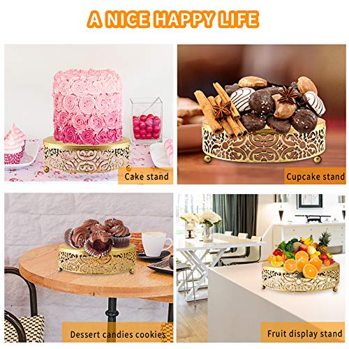 Gold Cake Stand For Dessert Table,10" Cake Stands Cookies Cupcake Dessert Stands For Weedings Birthday Baby Showers Anniversary Parties #TOP4