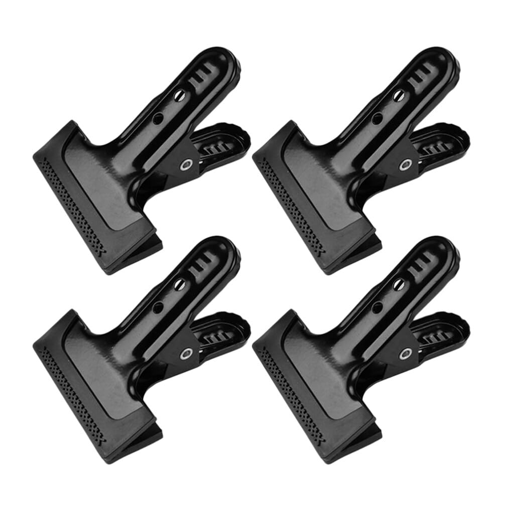 Housoutil Backdrop Clips, 4pcs Heavy Duty Spring Clamps Muslin Photography Clamps Cold Rolled Steel Clips Background Fixing Clamps for Backdrop Stand, Photo Studio