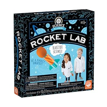 Toy MindWare Science Academy Rocket lab - Kids & Teens Launch Their own Rocket with 4 Rocket Activities with Our 27pc Set - Wild & Weird Experiments for Boys & Girls - Great Educational Gift Book