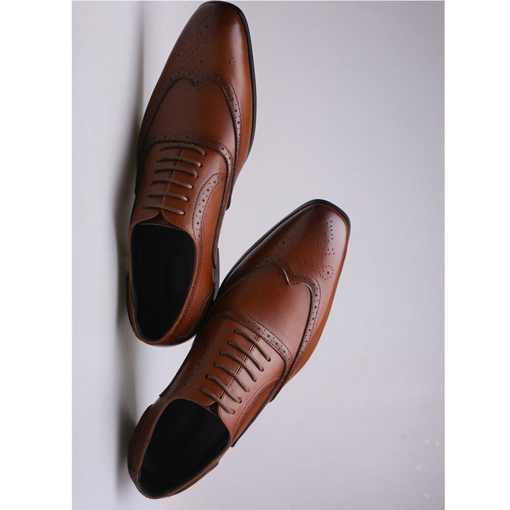 Chaussure Brogue Homme Ville Habillées Formelles Affaires À Lacets Derbys Oxford pour Costume Mariage