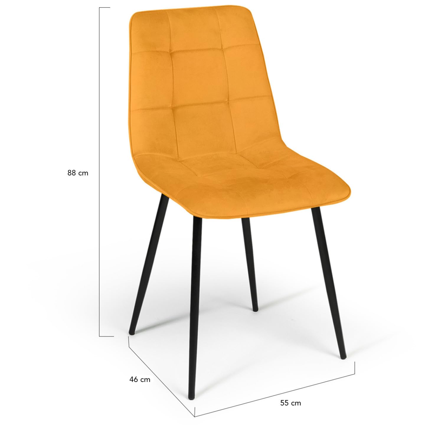 IDMarket - Lot de 6 chaises Mila en Velours Mix Color