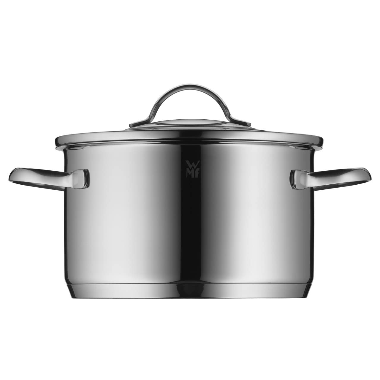 WMF Aparto duży garnek 20 cm, ze szklaną pokrywką, garnek do mięsa, nadaje się do płyt indukcyjnych, 3,3 l, stal nierdzewna Cromargan, polerowany, niepowlekany