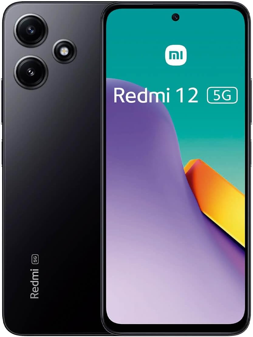 Redmi Xiaomi 12 5G + 4G Lte (for tmobile Mint Tello & Global) Global Unlocked 6.79" 50mp Triple Cam (Midnight Black, 128Gb + 4Gb)