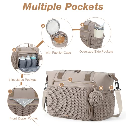 Image of Diaper Bag Tote, Large Baby Hospital Bag for Labor Delivery Mom