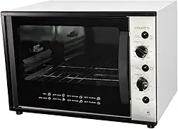 Forno Elétrico Com Espeto Giratório, 60 Litros, Bancada, Fogatti, Interior Easy Clean, Dourador, Até 300Cº 220V
