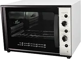 Forno Elétrico Com Espeto Giratório, 60 Litros, Bancada, Fogatti, Interior Easy Clean, Dourador, Até 300Cº 110V