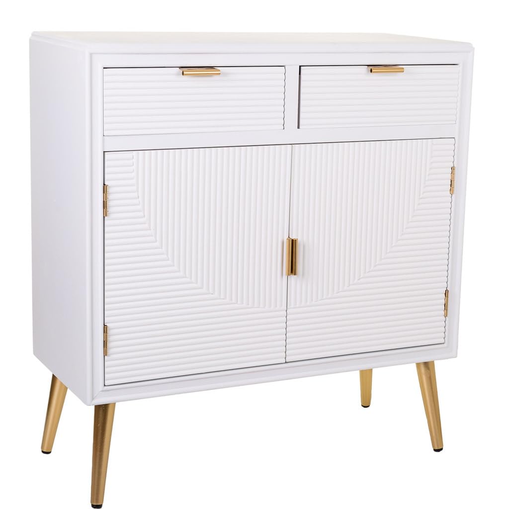 WANDERLUST DECO Recibidor de Madera Blanco 80x36,5x85,5