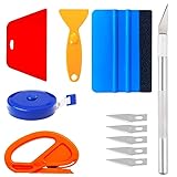 Tapezierwerkzeug,11 Stück Tapetenkleister Set, Mit Rakelglätter, Nahtroller, Tapetenbürste Für...