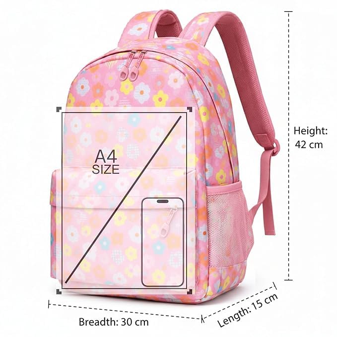 Image of College bag for girls and boys, Office Bag for Men & Women, 15.6 Inch Laptop Backpack, Water Resistant & Lightweight School and Tuition Bag, 2 Compartments with Bottle Holder