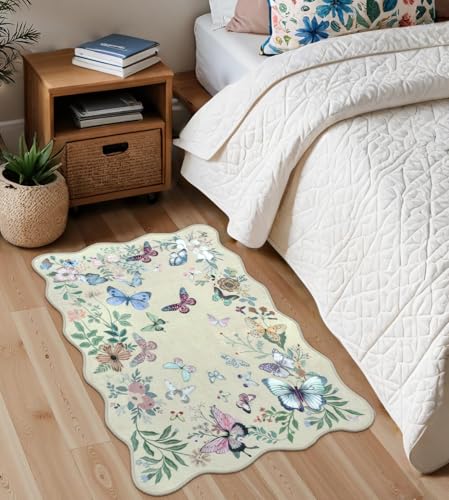 Tapete Decorativo Beige Butterfly 2x3 Pies Rugalia miniatura 5