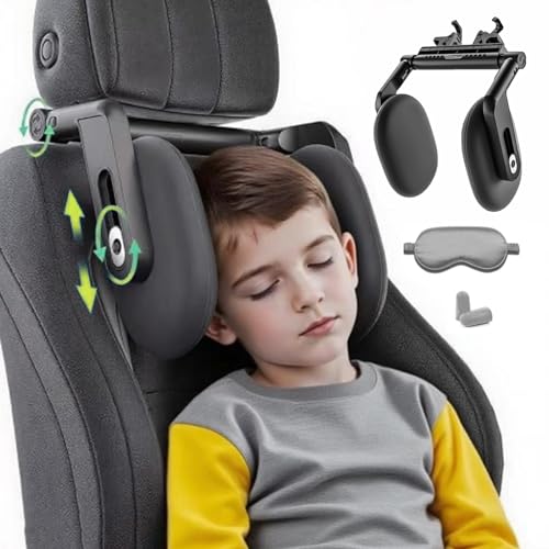 Haliwaii Car Headrest Pillow Adjustable Car Headrest Thickened Memory Foam Road Pal Headrest Neck Support Pillow U- Shaped Design Travel Car Sleeping Suitable for Kids and Adults