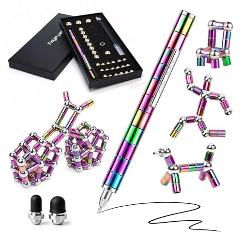 RoserRose Stylo MagnéTique, Fidget Pen, Stylo Personnalisé Modulaire, Gadget Insolite Utile, Cadeaux Pour Hommes, Femmes Ou Adolescent, Cadeau Ado GarçOn,...