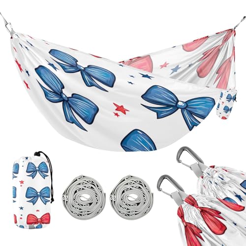 ATTX Bows Camping Hammock - Lightweight & Portable Hammocks, Heavy Duty 330lbs Capacity for Indoor, Hiking, Backpacking, Travel, Backyard, Beach#530