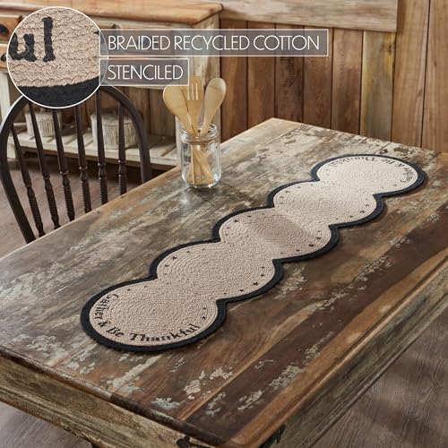 VHC-Brands-Harvest-Blessings-Stencil-Gather-Be-Thankful-Table-Runner-12×48-Braided-Cotton-Kitchen-Dining-Table-Holiday-Decoration-Decor-for-Fall-and-Thanksgiving VHC Brands Harvest Blessings Stencil Gather Be Thankful Table Runner 12×48 Braided Cotton Kitchen Dining Table Holiday Decoration Decor for Fall and Thanksgiving