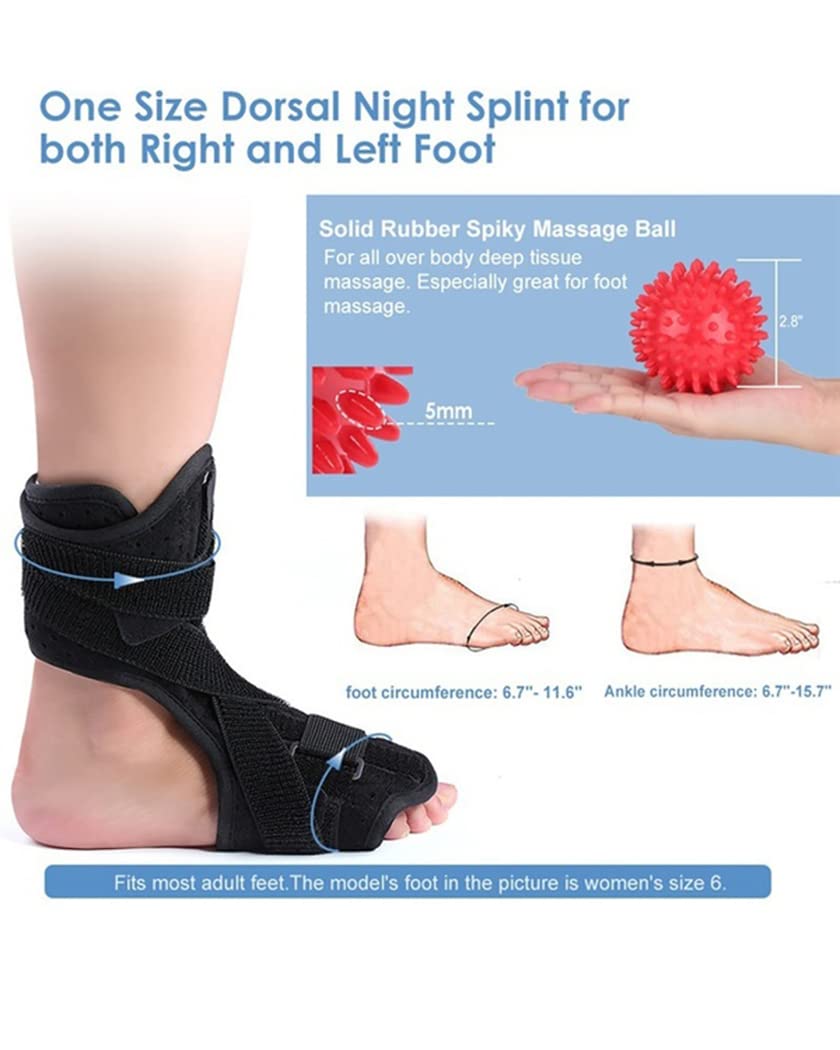 Tutore per stecca notturna per fascite plantare Supporti dorsali elastici regolabili Ortesi per piede cadente per lesioni al piede/frattura da stress