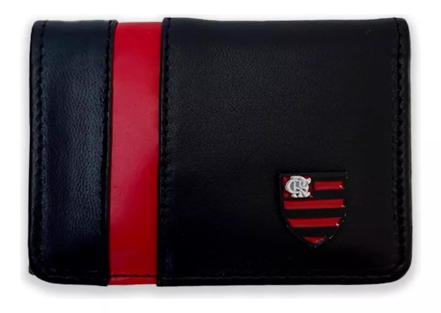 Carteira Do Flamengo Rubro Negro Em Couro - Arena Couros