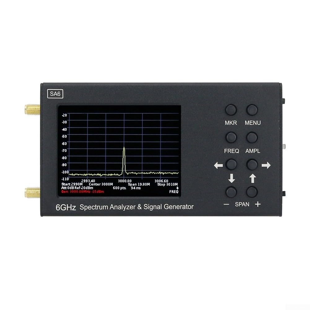 SA6 Analyseur de spectre 6 GHz avec générateur de signal, outil RF compact pour les amateurs de radio WiFi GPRS