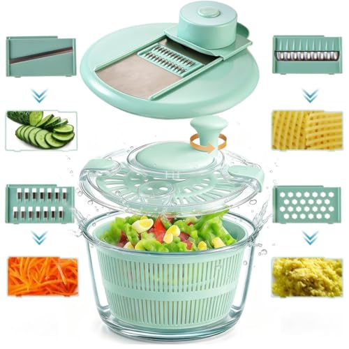 Glass Salad Spinner with 5 Blades