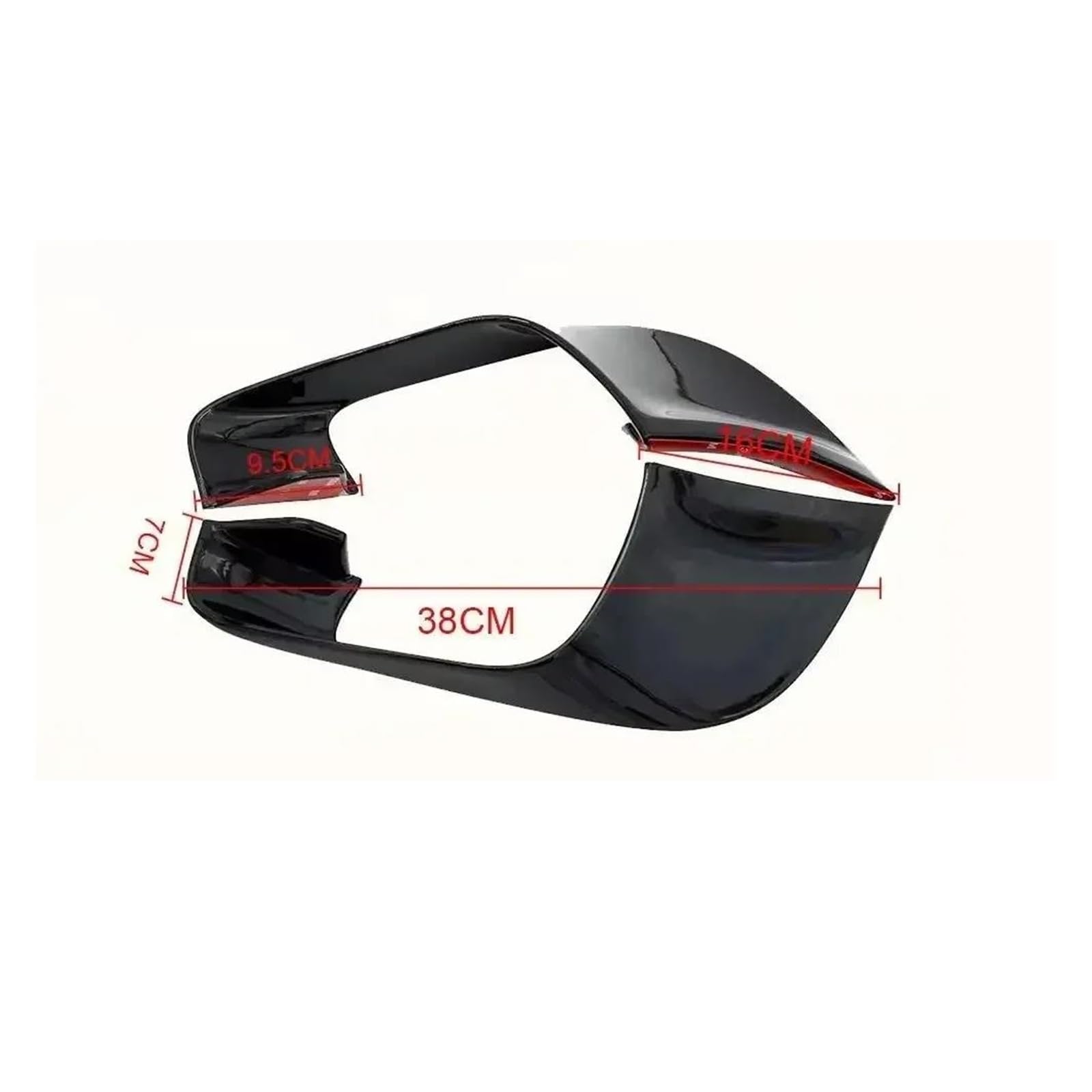Motorradspoiler Für Yamaha YZF-R7 2021-2023 Motorrad Fixed Wing ABS Carbon Farbe Aerodynamische Winglets Flügel Spoiler Verkleidung Kit(Matte Carbon Paint)