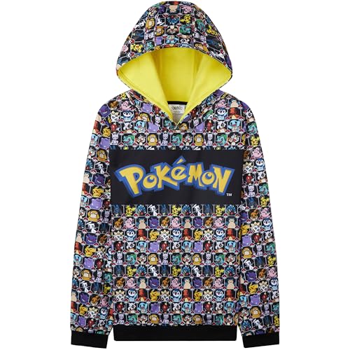 Pokemon Hoodie for Boys Teens Pikachu Hooded Sweatshirt Anime Pullover Top