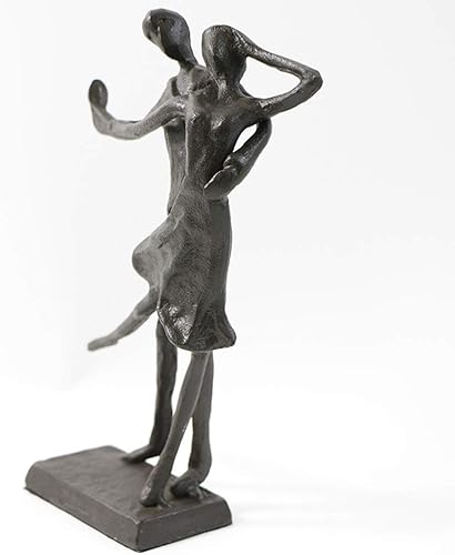 Miniatura 4 de Estatuilla romántica de metal para parejas, escultura de hierro, aniversario, boda, compromiso, estatuilla romántica para amor, novios, estatuilla