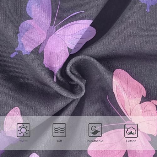 Pink Purple Butterflies Black Little Girl Panties Girls Underwear Toddlers Cotton Bright Kids Briefs Undies 2t3