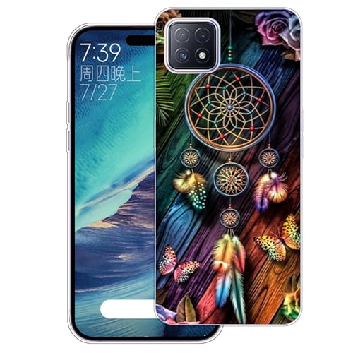 WUACYEAMING Cover per Oppo A72 5G/A53 5G/A73 5G,Cover Case in Silicone Trasparente Ultra Sottile e Leggera, Anti Ingiallimento Custodia con Antiurto, Anti-Graffio e Retro TPU-(Suoni del vento)