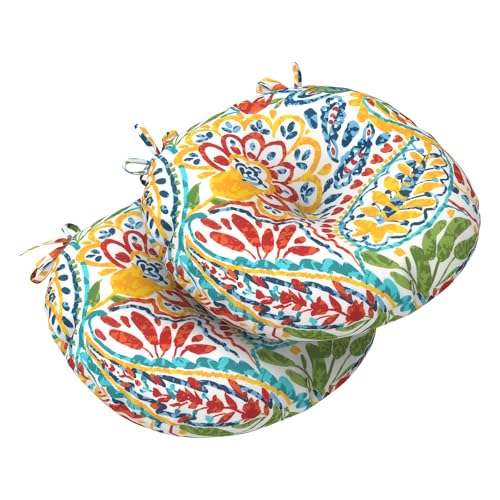 LVTXIII Outdoor All Weather Bistro Seat Cushions, Comfortable Flu...