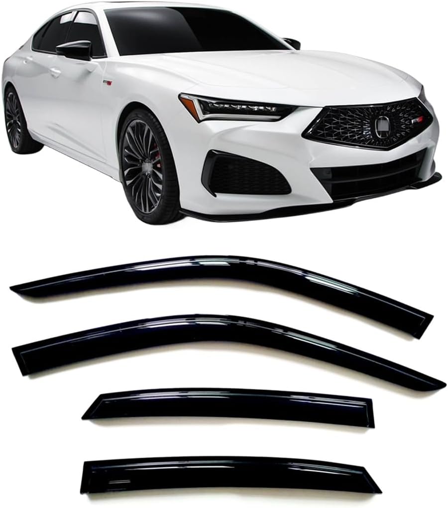 4Pcs Window Visor Deflectors Rain Guards Compatible with Acura TLX 2015-2020