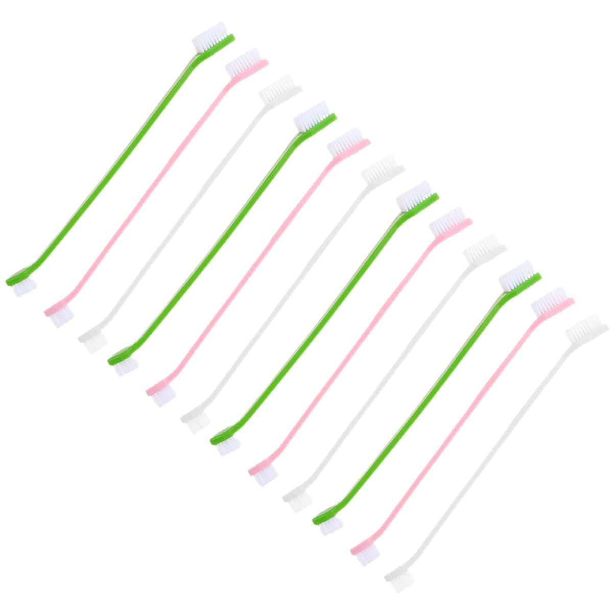 BESPORTBLE Cleaning Toothbrush Dual-Head Dog Oral Care Soft Compact Brush for Dogs of Sizes