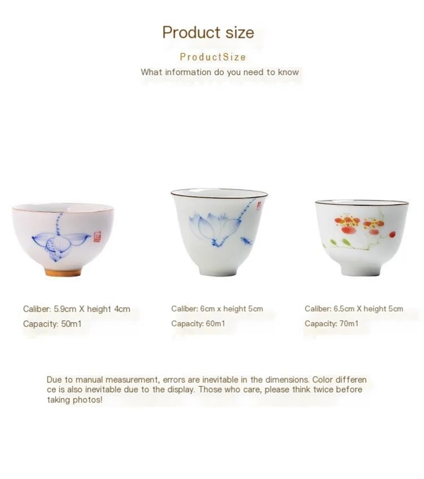 Teeservice, 6-teiliges Set, Keramik-Teetasse, arabische Espresso-Kaffeetasse, chinesischer Kung-Fu-Tee, klare Wassertassen-Sets, japanische Teeschale, Service, Geschenkbox, Re(B)