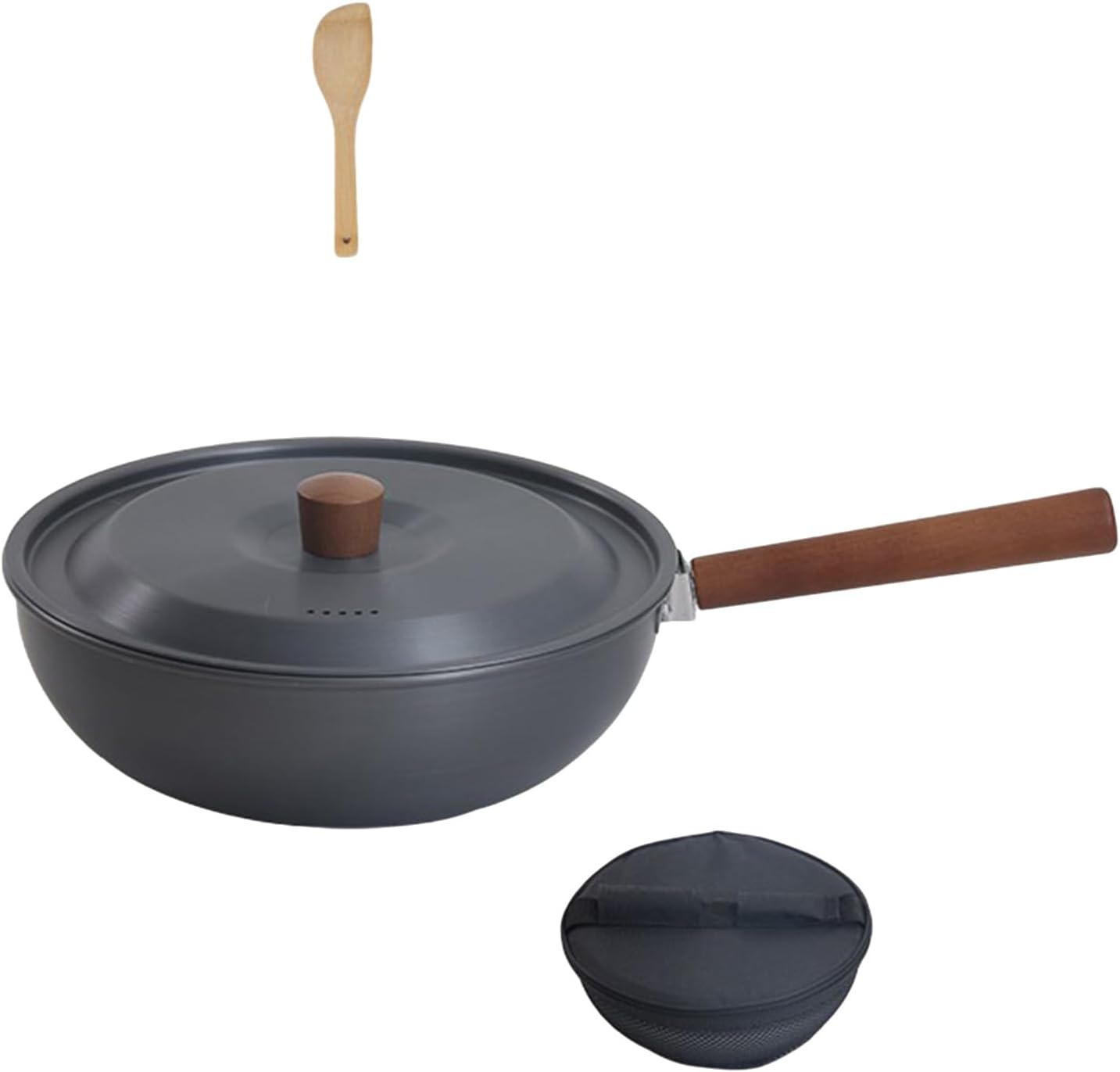 Portable Camping Picnics Pots Aluminum Alloys Frying Pan Portable Detachable Long Handle Pots for Camping Hiking Picnics