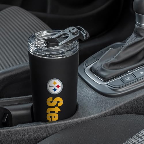 Image of Rico Industries NFL Football 24oz Stainless Steel Tumbler with Lid and Dual Functioning Lid