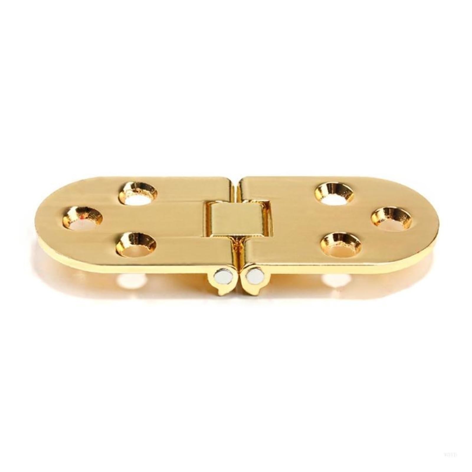 180 Degree Flip Folding Hinge 4pcs Flush Mounted Hinges Adjustable Cabinet Door Concealed Hinge Easy to Install for Folding Tables Cabinets Wardrobes(Gold)