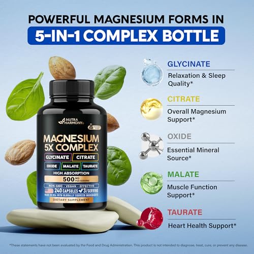 Image of Magnesium Complex - Glycinate, Citrate, Malate, Taurate, Oxide - 240 Caps