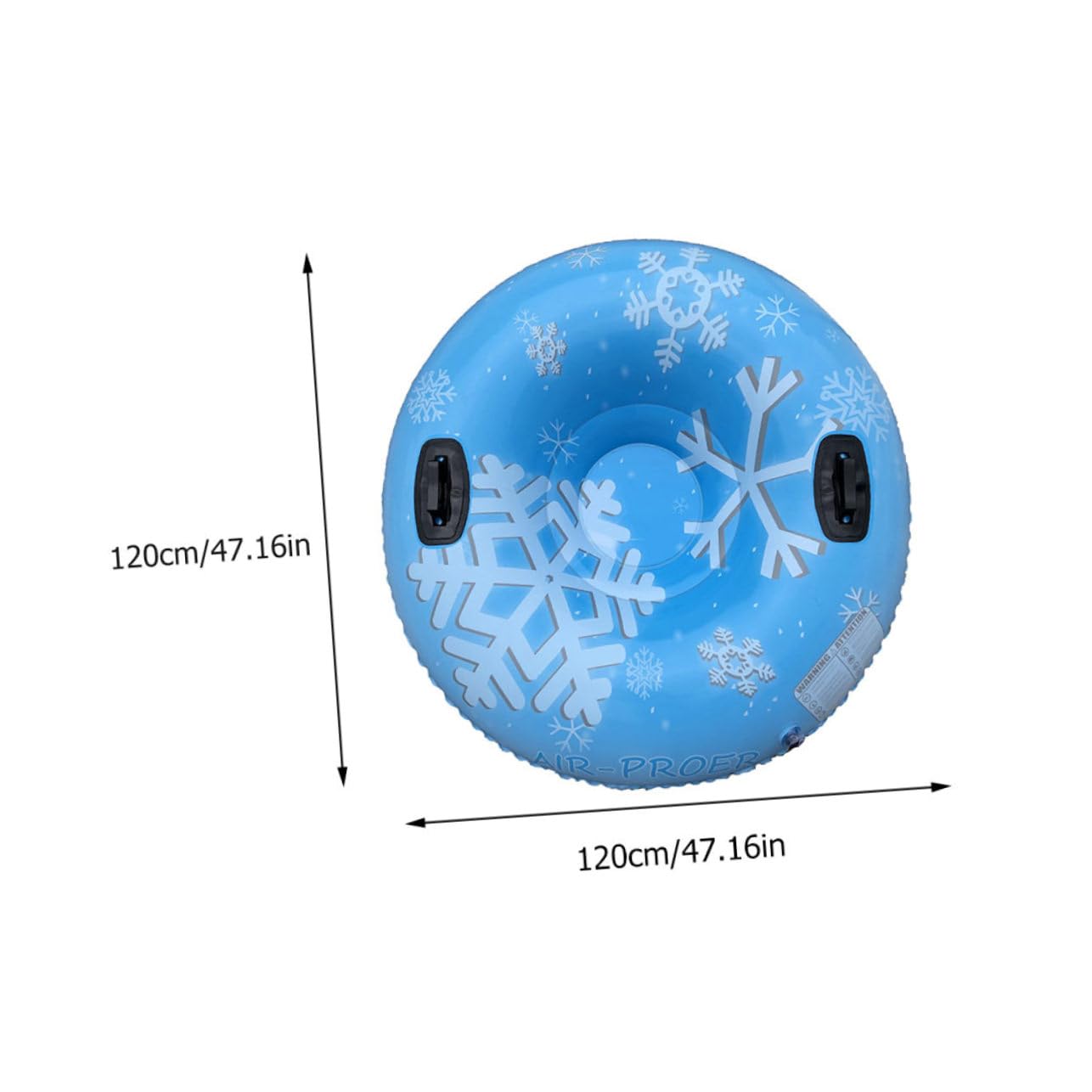 POPETPOP 1pc Heavy Duty PVC Inflatable Snow Tube Thickened Snow Sled for Outdoor Fun Cold Resistant Portable Design Strong Handles for Sledding Adventures