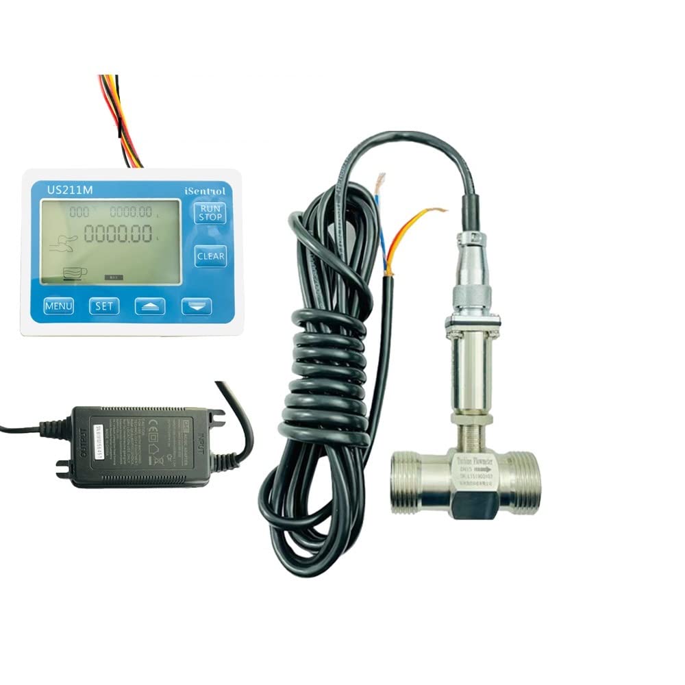 Genérico Medidor de Flujo Digital con turbina de Acero DP de medición de Sensor de Flujo G1