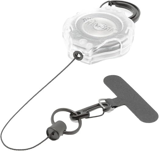 KEY-BAK Ratch-It Retractable Anti-Theft Phone Tether Cell Phone Lanyard with Carabiner & Universal Smartphone Case Anchor