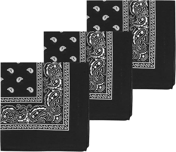 Image of SPIN CART Soft Breathable Cotton Paisley Bandana Handkerchief For Hair Head Bike For Men & Women